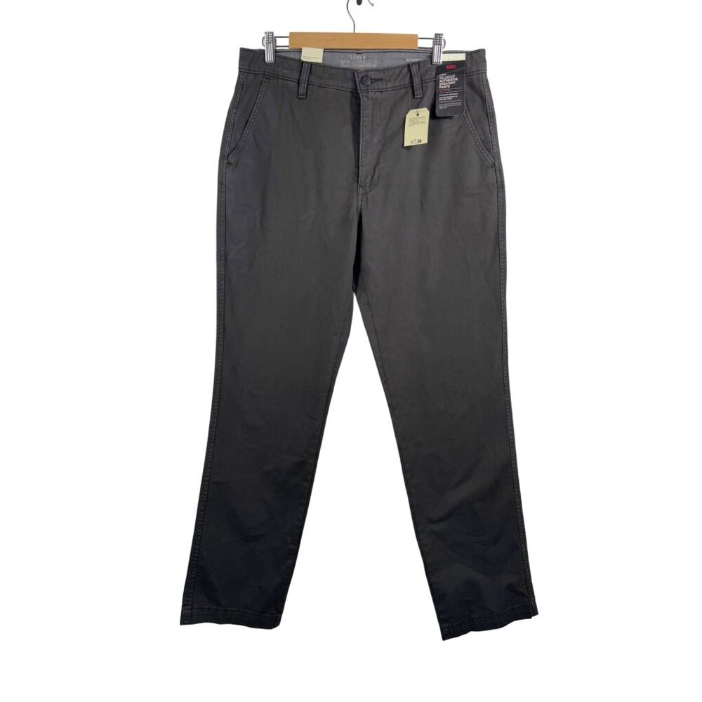 Levis xx Chino Authentic Fit Straight Pants Charcoal sz 34x34 preppy